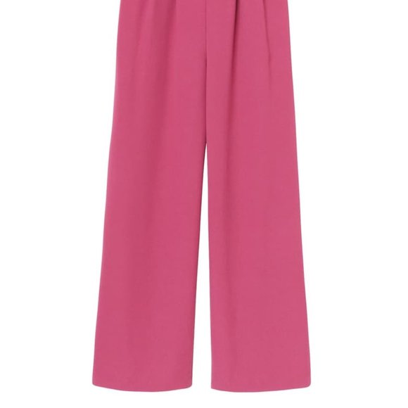 Gal Meets Glam Collection - Meredith pink jumpsuit - off the shoulder with bows - Picture 6 of 15